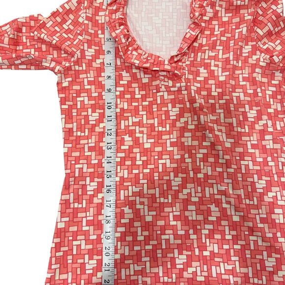 J. McLaughlin Womens Top Catalina Cloth Ruffle Neck 3/4 Sleeve Size S - Picture 5 of 8